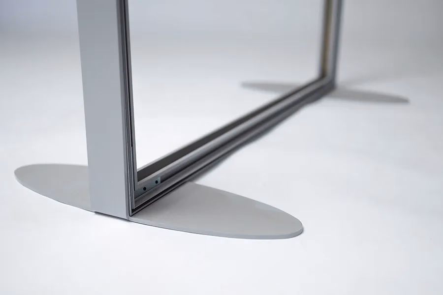 seg fabric frames freetanding feet