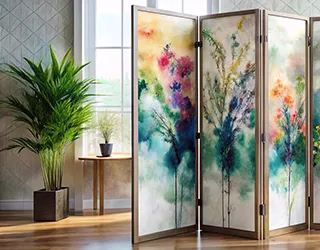 Double Sided Fabric Frame Freestanding