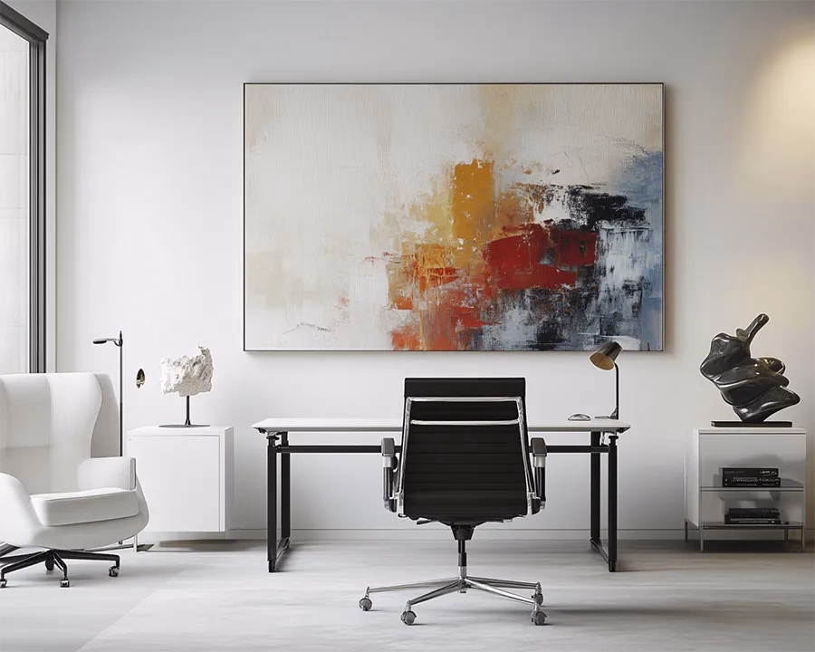 seg fabric frame in office