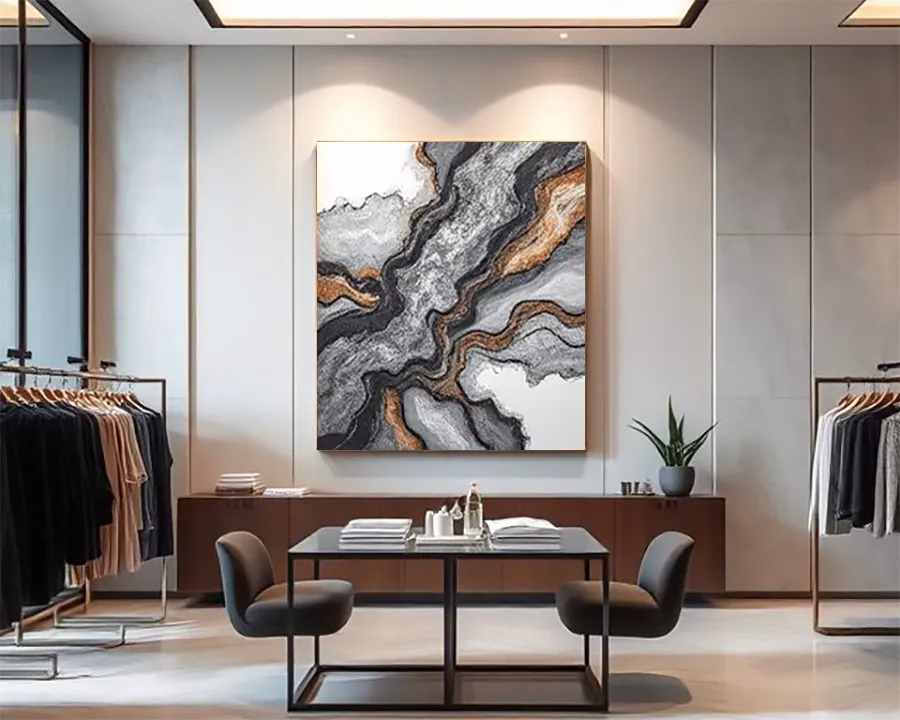 seg fabric frame in a retail store